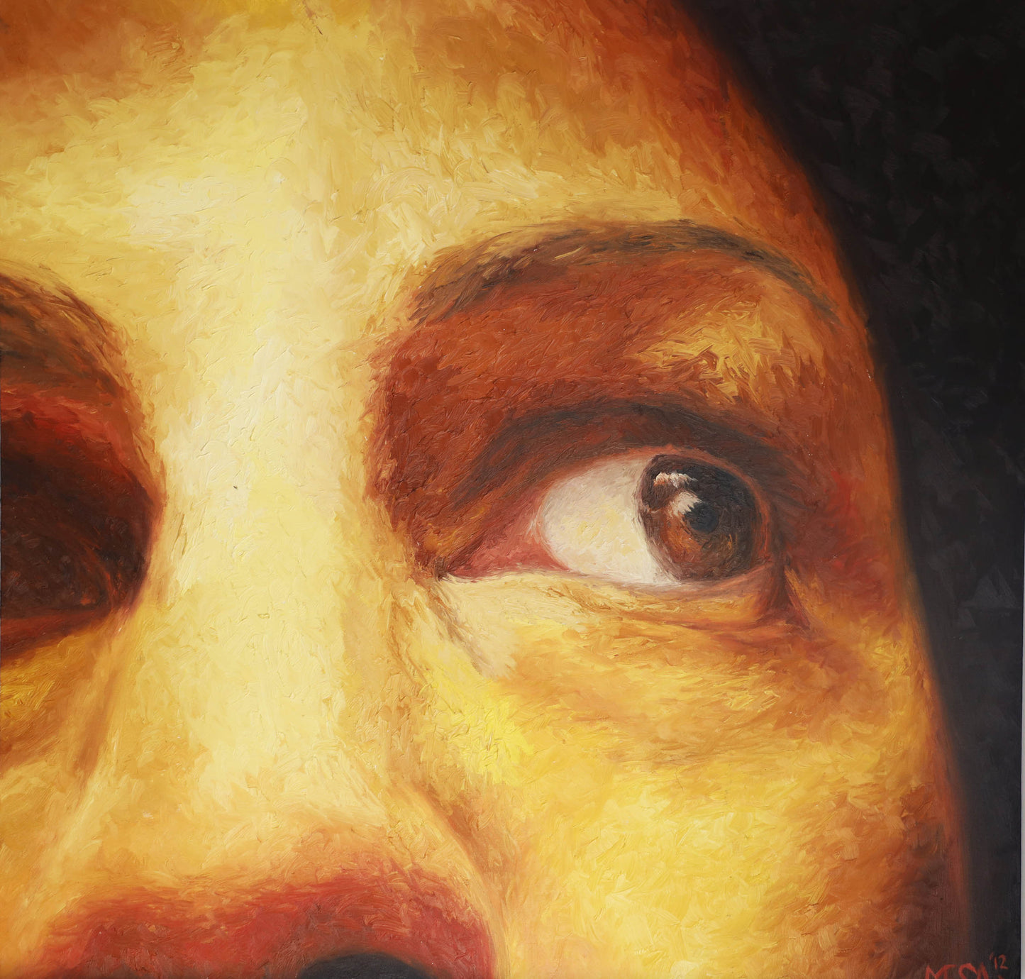 "Anticipation" by MESA - Original Signed Oil on Canvas