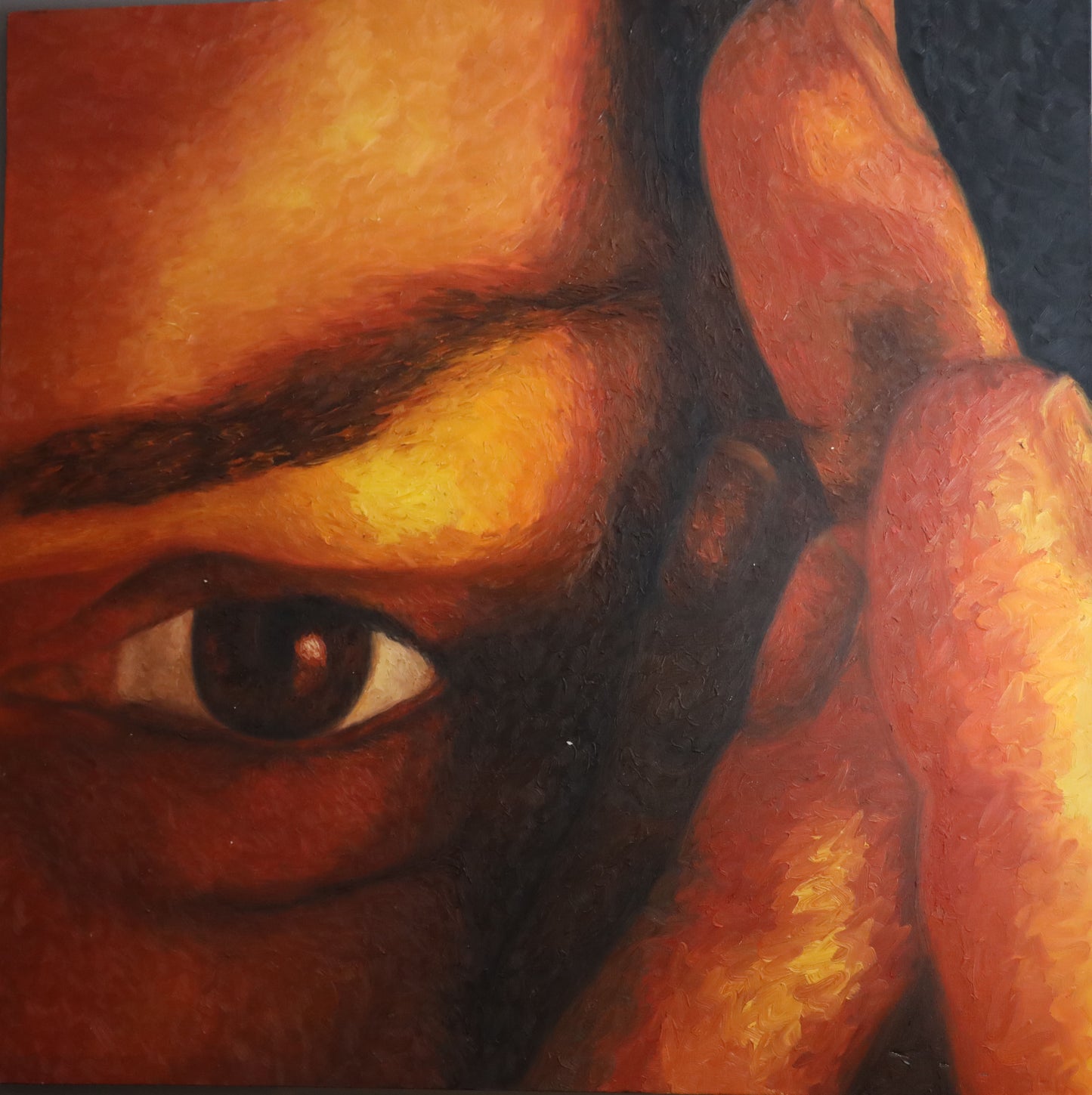 "Glare" by Mesa - Signed Original Oil Painting on Canvas 36" x 36"