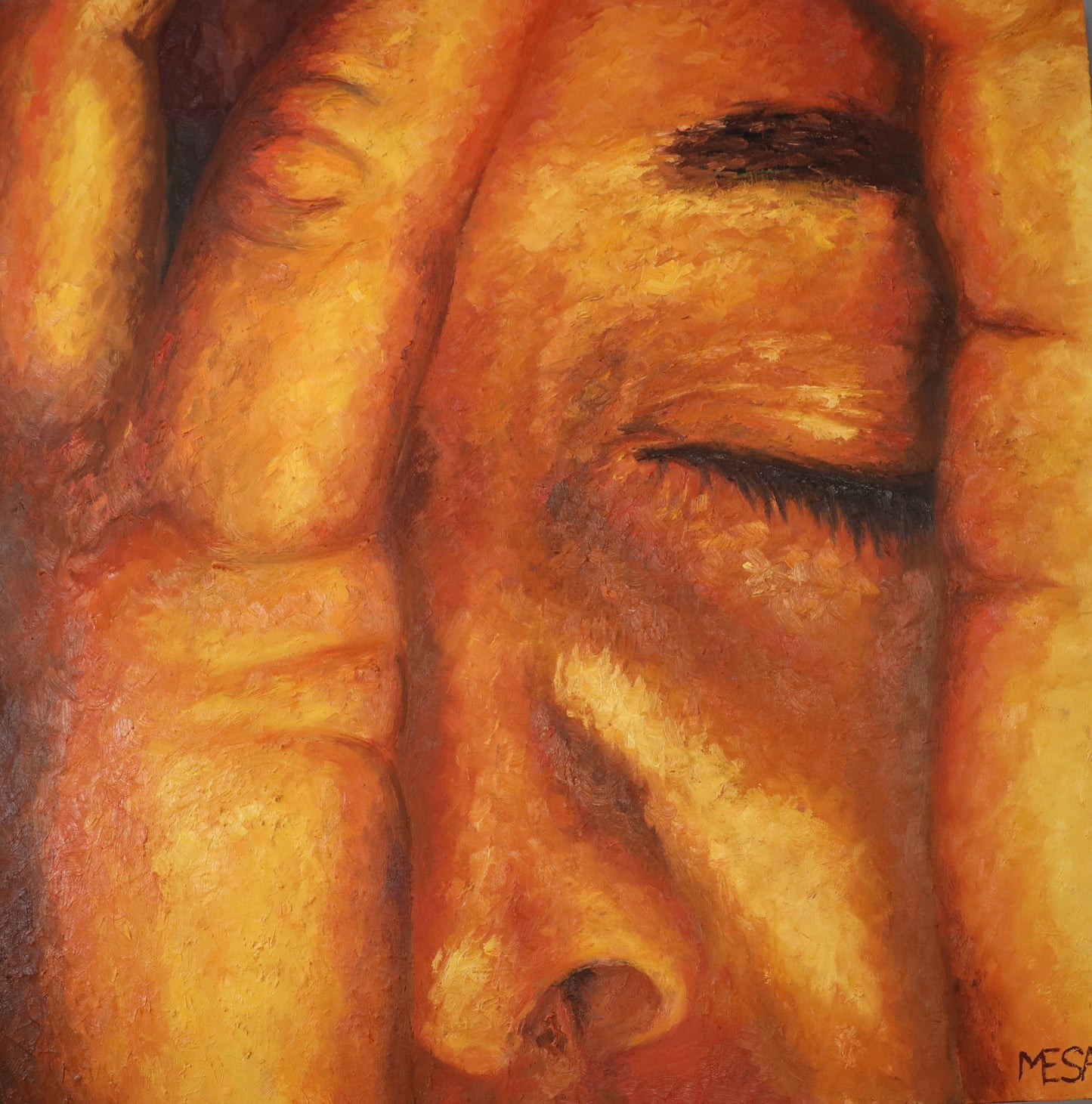 "Retreat" by MESA - Original Signed Oil on Canvas