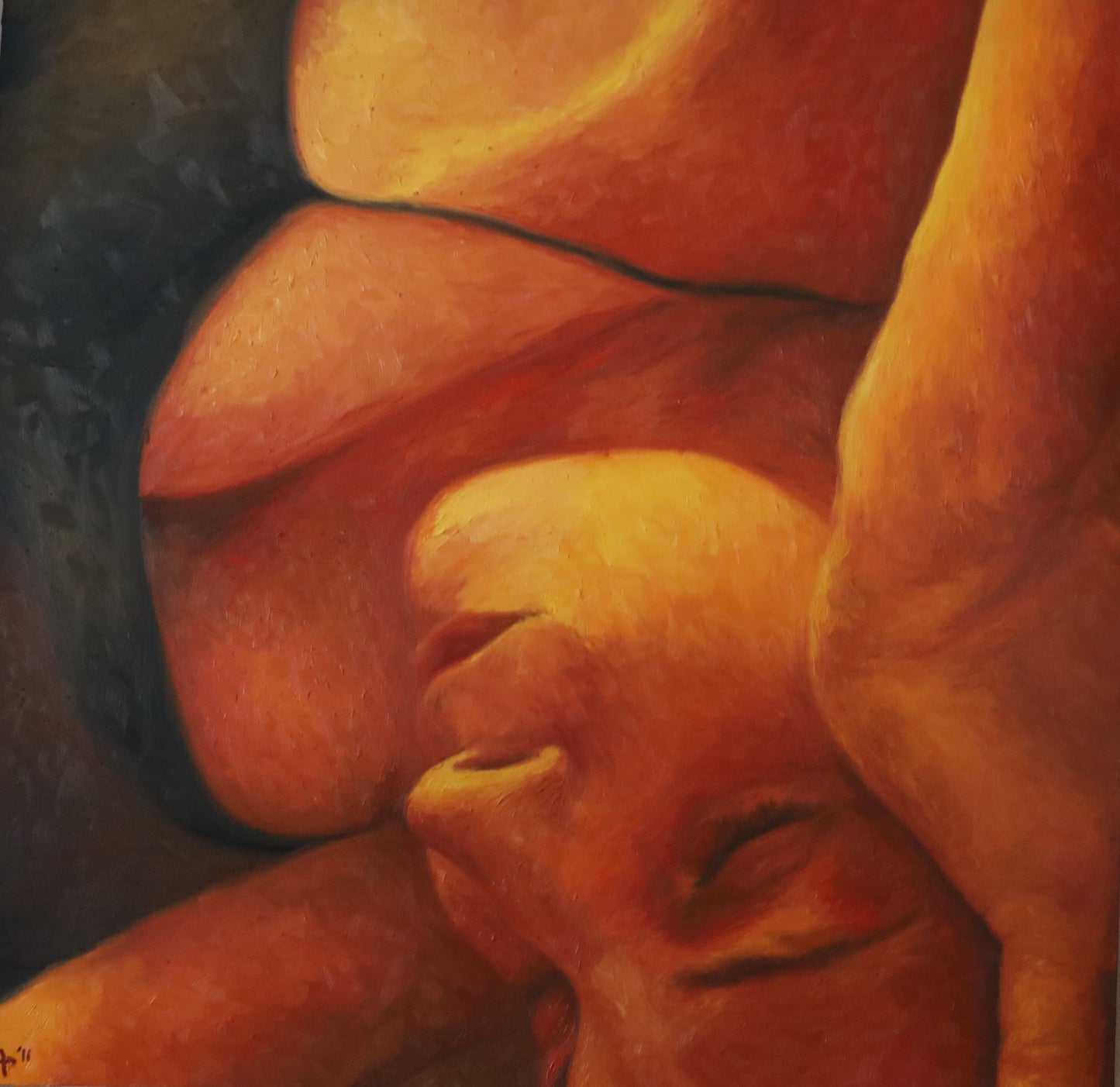 "Twisted" by Mesa - Oil Canvas 36" x 36"